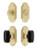 Grandeur Hardware - Arc Short Plate Entry Set with Baguette Black Crystal Knob in Satin Brass - ASPEXTBBC - 878631