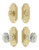 Grandeur Hardware - Arc Short Plate Entry Set with Brilliant Crystal Knob in Satin Brass - ASPEXTBCK - 878638
