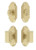 Grandeur Hardware - Arc Short Plate Entry Set with Carre Knob in Satin Brass - ASPEXTCAK - 878647