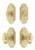 Grandeur Hardware - Arc Short Plate Entry Set with Eden Prairie Knob in Satin Brass - ASPEXTEPK - 878666