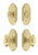 Grandeur Hardware - Arc Short Plate Entry Set with Eden Prairie Knob in Satin Brass - ASPEXTEPK - 878667