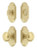 Grandeur Hardware - Arc Short Plate Entry Set with Fifth Avenue Knob in Satin Brass - ASPEXTFVK - 878671