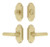 Grandeur Hardware - Arc Short Plate Entry Set with Carre Lever in Satin Brass - ASPEXTCAL - 878715
