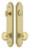 Grandeur Hardware - Arc Tall Plate Complete Entry Set with Fifth Avenue Knob in Satin Brass - ATPEXTFAV - 878847