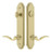 Grandeur Hardware - Arc Tall Plate Complete Entry Set with Bellagio Lever in Satin Brass - ATPEXTBEL - 878887