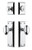 Grandeur Hardware - Fifth Avenue Long Plate Entry Set with Eden Prairie Knob in Bright Chrome - FAVEXTEPK - 882768