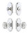 Grandeur Hardware - Arc Short Plate Entry Set with Brilliant Crystal Knob in Bright Chrome - ASPEXTBCK - 883045