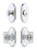 Grandeur Hardware - Arc Short Plate Entry Set with Carre Crystal Knob in Bright Chrome - ASPEXTCCK - 883057