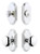 Grandeur Hardware - Arc Short Plate Entry Set with Fifth Avenue Knob in Bright Chrome - ASPEXTFVK - 883076