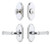 Grandeur Hardware - Arc Short Plate Entry Set with Georgetown Lever in Bright Chrome - ASPEXTGEL - 883104