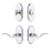 Grandeur Hardware - Arc Short Plate Entry Set with Bellagio Lever in Bright Chrome - ASPEXTBEL - 883116