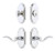 Grandeur Hardware - Arc Short Plate Entry Set with Bellagio Lever in Bright Chrome - ASPEXTBEL - 883117