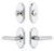 Grandeur Hardware - Arc Short Plate Entry Set with Carre Lever in Bright Chrome - ASPEXTCAL - 883120