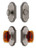 Grandeur Hardware - Arc Short Plate Entry Set with Baguette Amber Crystal Knob in Antique Pewter - ASPEXTBAC - 885168