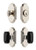 Grandeur Hardware - Arc Short Plate Entry Set with Baguette Black Crystal Knob in Polished Nickel - ASPEXTBBC - 885188
