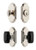 Grandeur Hardware - Arc Short Plate Entry Set with Baguette Black Crystal Knob in Polished Nickel - ASPEXTBBC - 885194