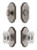 Grandeur Hardware - Arc Short Plate Entry Set with Baguette Clear Crystal Knob in Antique Pewter - ASPEXTBCC - 885210