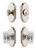 Grandeur Hardware - Arc Short Plate Entry Set with Baguette Clear Crystal Knob in Polished Nickel - ASPEXTBCC - 885212