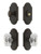 Grandeur Hardware - Arc Short Plate Entry Set with Baguette Clear Crystal Knob in Timeless Bronze - ASPEXTBCC - 885214