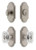 Grandeur Hardware - Arc Short Plate Entry Set with Baguette Clear Crystal Knob in Satin Nickel - ASPEXTBCC - 885219