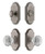Grandeur Hardware - Arc Short Plate Entry Set with Brilliant Crystal Knob in Antique Pewter - ASPEXTBCK - 885234