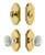 Grandeur Hardware - Arc Short Plate Entry Set with Brilliant Crystal Knob in Lifetime Brass - ASPEXTBCK - 885235