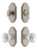 Grandeur Hardware - Arc Short Plate Entry Set with Brilliant Crystal Knob in Satin Nickel - ASPEXTBCK - 885237