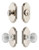 Grandeur Hardware - Arc Short Plate Entry Set with Brilliant Crystal Knob in Polished Nickel - ASPEXTBCK - 885242