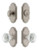 Grandeur Hardware - Arc Short Plate Entry Set with Brilliant Crystal Knob in Satin Nickel - ASPEXTBCK - 885243