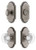 Grandeur Hardware - Arc Short Plate Entry Set with Bordeaux Crystal Knob in Antique Pewter - ASPEXTBCK - 885258