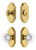 Grandeur Hardware - Arc Short Plate Entry Set with Bordeaux Crystal Knob in Lifetime Brass - ASPEXTBCK - 885259
