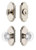 Grandeur Hardware - Arc Short Plate Entry Set with Bordeaux Crystal Knob in Polished Nickel - ASPEXTBCK - 885260