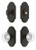 Grandeur Hardware - Arc Short Plate Entry Set with Bordeaux Crystal Knob in Timeless Bronze - ASPEXTBCK - 885262