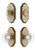 Grandeur Hardware - Arc Short Plate Entry Set with Bordeaux Crystal Knob in Vintage Brass - ASPEXTBCK - 885263