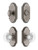 Grandeur Hardware - Arc Short Plate Entry Set with Bordeaux Crystal Knob in Antique Pewter - ASPEXTBCK - 885264