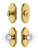Grandeur Hardware - Arc Short Plate Entry Set with Bordeaux Crystal Knob in Lifetime Brass - ASPEXTBCK - 885265