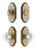Grandeur Hardware - Arc Short Plate Entry Set with Bordeaux Crystal Knob in Vintage Brass - ASPEXTBCK - 885269