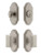 Grandeur Hardware - Arc Short Plate Entry Set with Carre Knob in Satin Nickel - ASPEXTCAK - 885285