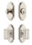 Grandeur Hardware - Arc Short Plate Entry Set with Carre Knob in Polished Nickel - ASPEXTCAK - 885290