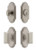 Grandeur Hardware - Arc Short Plate Entry Set with Carre Knob in Satin Nickel - ASPEXTCAK - 885291