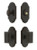 Grandeur Hardware - Arc Short Plate Entry Set with Carre Knob in Timeless Bronze - ASPEXTCAK - 885292