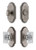 Grandeur Hardware - Arc Short Plate Entry Set with Carre Crystal Knob in Antique Pewter - ASPEXTCCK - 885306