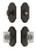 Grandeur Hardware - Arc Short Plate Entry Set with Carre Crystal Knob in Timeless Bronze - ASPEXTCCK - 885310