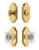 Grandeur Hardware - Arc Short Plate Entry Set with Carre Crystal Knob in Lifetime Brass - ASPEXTCCK - 885313