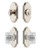 Grandeur Hardware - Arc Short Plate Entry Set with Carre Crystal Knob in Polished Nickel - ASPEXTCCK - 885314