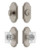 Grandeur Hardware - Arc Short Plate Entry Set with Carre Crystal Knob in Satin Nickel - ASPEXTCCK - 885315