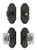 Grandeur Hardware - Arc Short Plate Entry Set with Carre Crystal Knob in Timeless Bronze - ASPEXTCCK - 885316