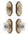 Grandeur Hardware - Arc Short Plate Entry Set with Carre Crystal Knob in Vintage Brass - ASPEXTCCK - 885317