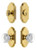 Grandeur Hardware - Arc Short Plate Entry Set with Chambord Crystal Knob in Lifetime Brass - ASPEXTCCK - 885331