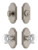 Grandeur Hardware - Arc Short Plate Entry Set with Chambord Crystal Knob in Satin Nickel - ASPEXTCCK - 885333